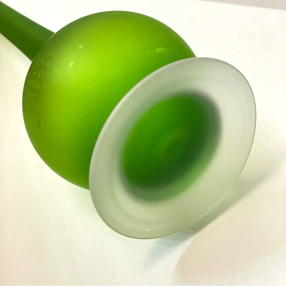 Carlo Moretti Rosenthal-Netter 1960s MCM Green Satin Glass Pencil Vase